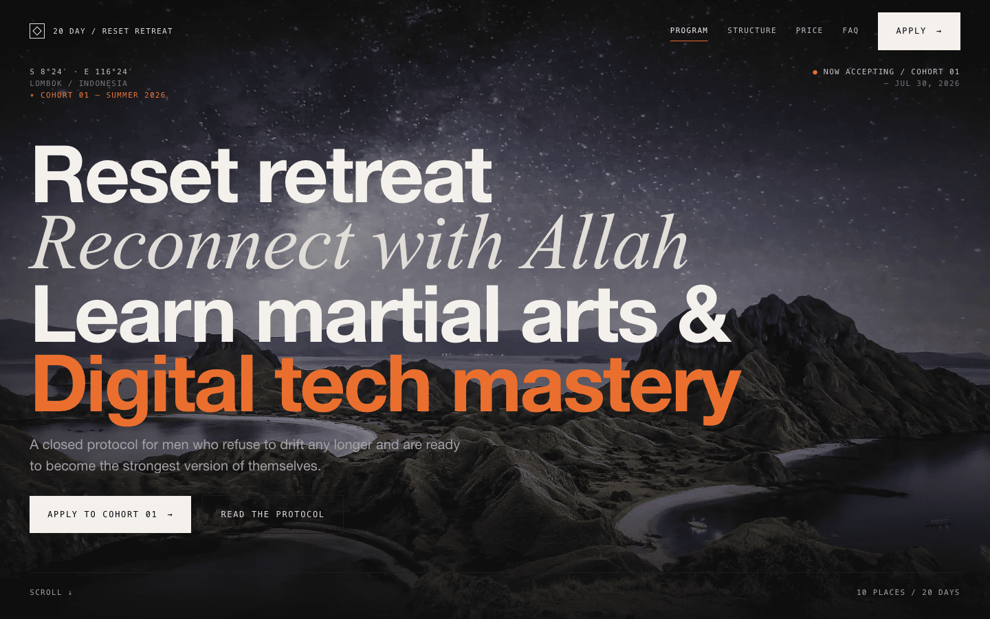20 Day Retreat Programme Website